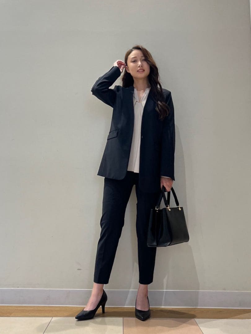 プラステ　ハイストレッチトリコット　セットアップ　ブラック　XS