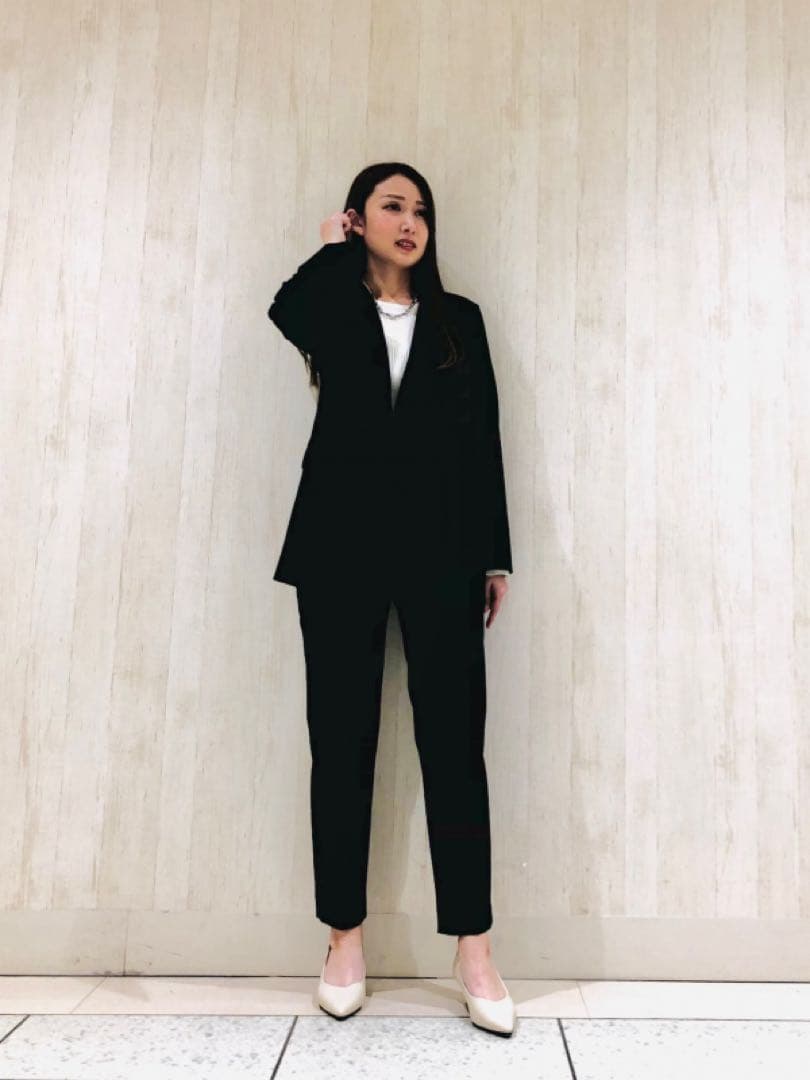 プラステ　ハイストレッチトリコット　セットアップ　ブラック　XS