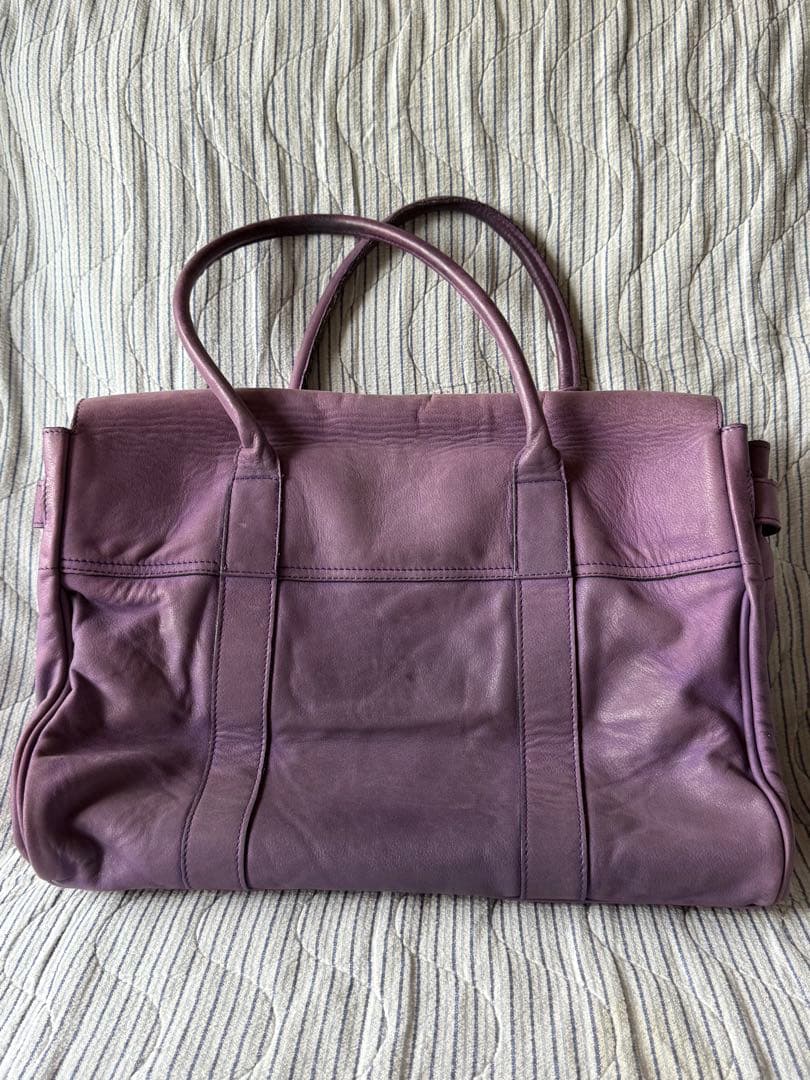 【*ん様 マルベリー　パープル レザー バッグ