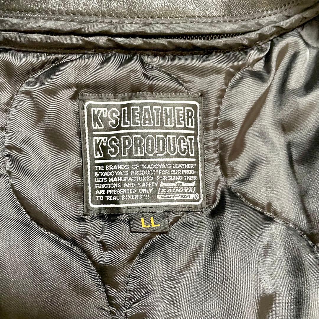 ✨極美品✨KADOYA シングルライダース ブラック ライナー付 XLサイズ