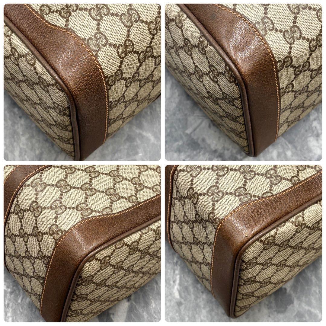✨極美品✨GUCCI シェリーライン GG レザー ブラウン ボストンバッグ