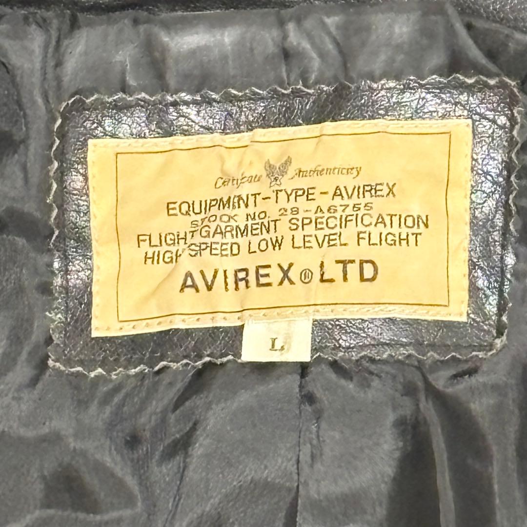 AVIREX　レザージャケット　シングルライダース　カウレザー