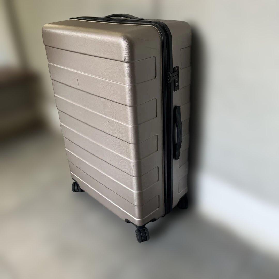 【難あり】無印良品シャンパンカラー　ハードシェル 大型キャリーカート104L