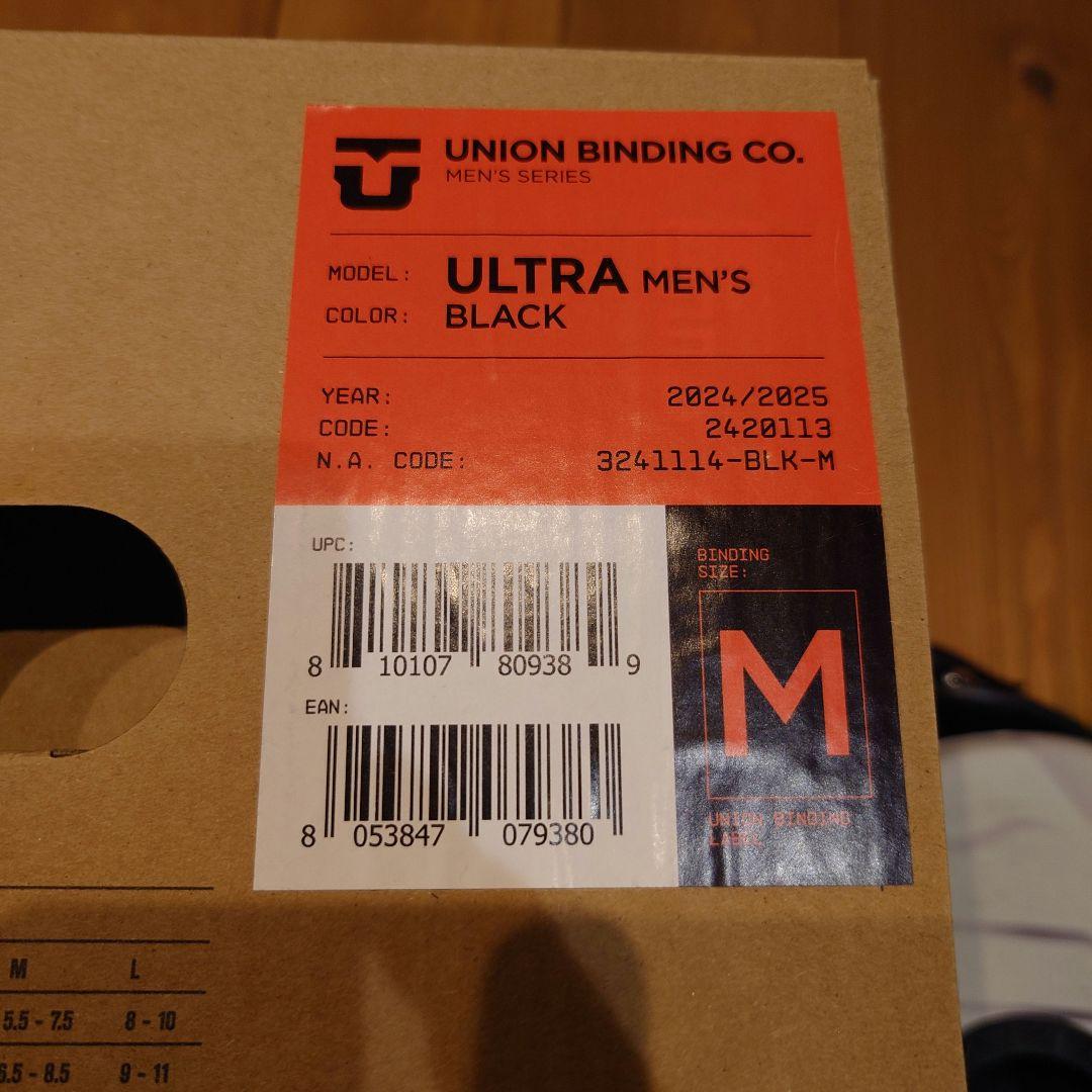 UNION ユニオン ULTRA ウルトラ サイズM スノーボードビンディング