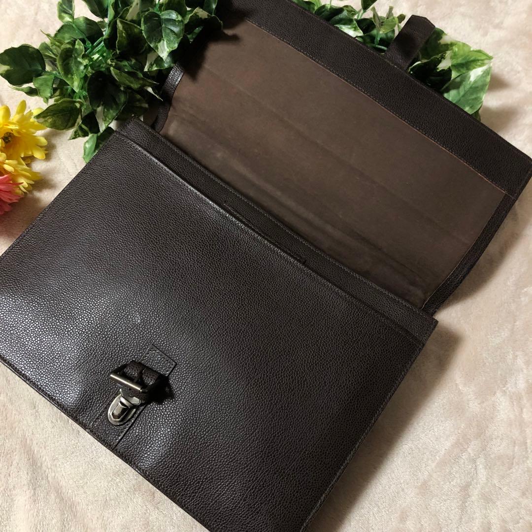 レア✨ポーター　吉田カバン　ブリーフケース ダレスバッグ　レザー　ダークブラウン