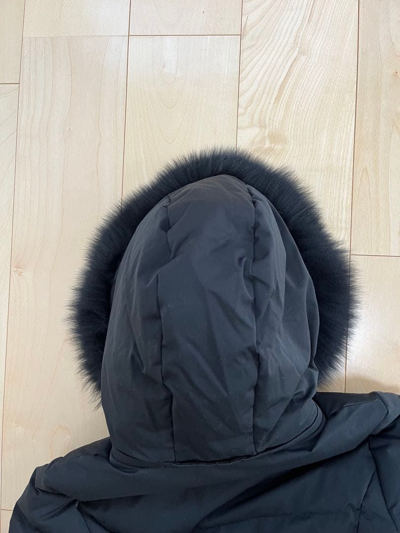 Demi-Luxe BEAMS ブルーフォックスファーフードダウンコート　黒