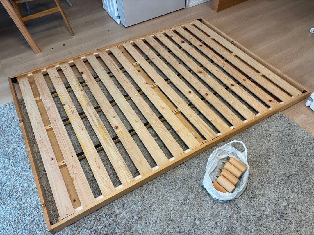 木製スノコベッド ダブルサイズ
