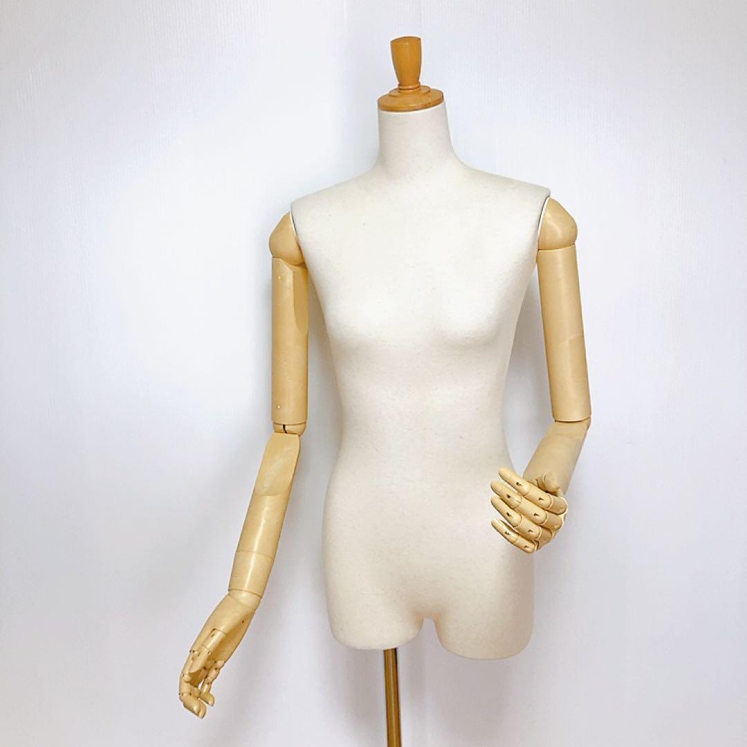 【良品】ReBody 婦人トルソー M 可動腕・指あり キャスター高さ調整