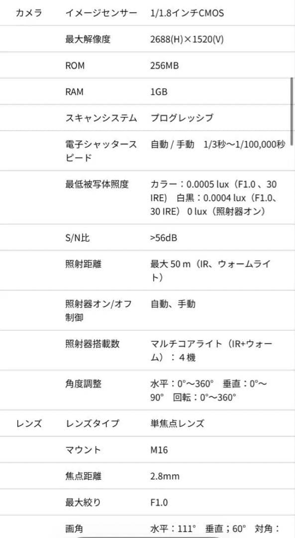 TSB-4FL3P-IPC IPカメラ 4MP