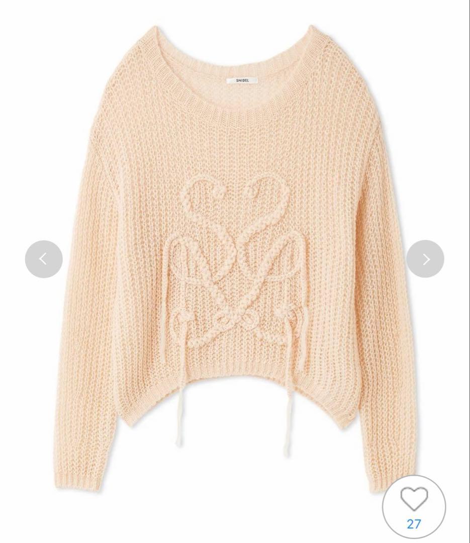 新作新品タグ付き　スナイデル♡ ロゴローゲージニットプルオーバー