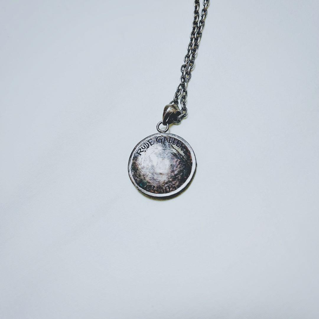 RUDE GALLERY×CHAOS DESIGN スタッズネックレス シルバー