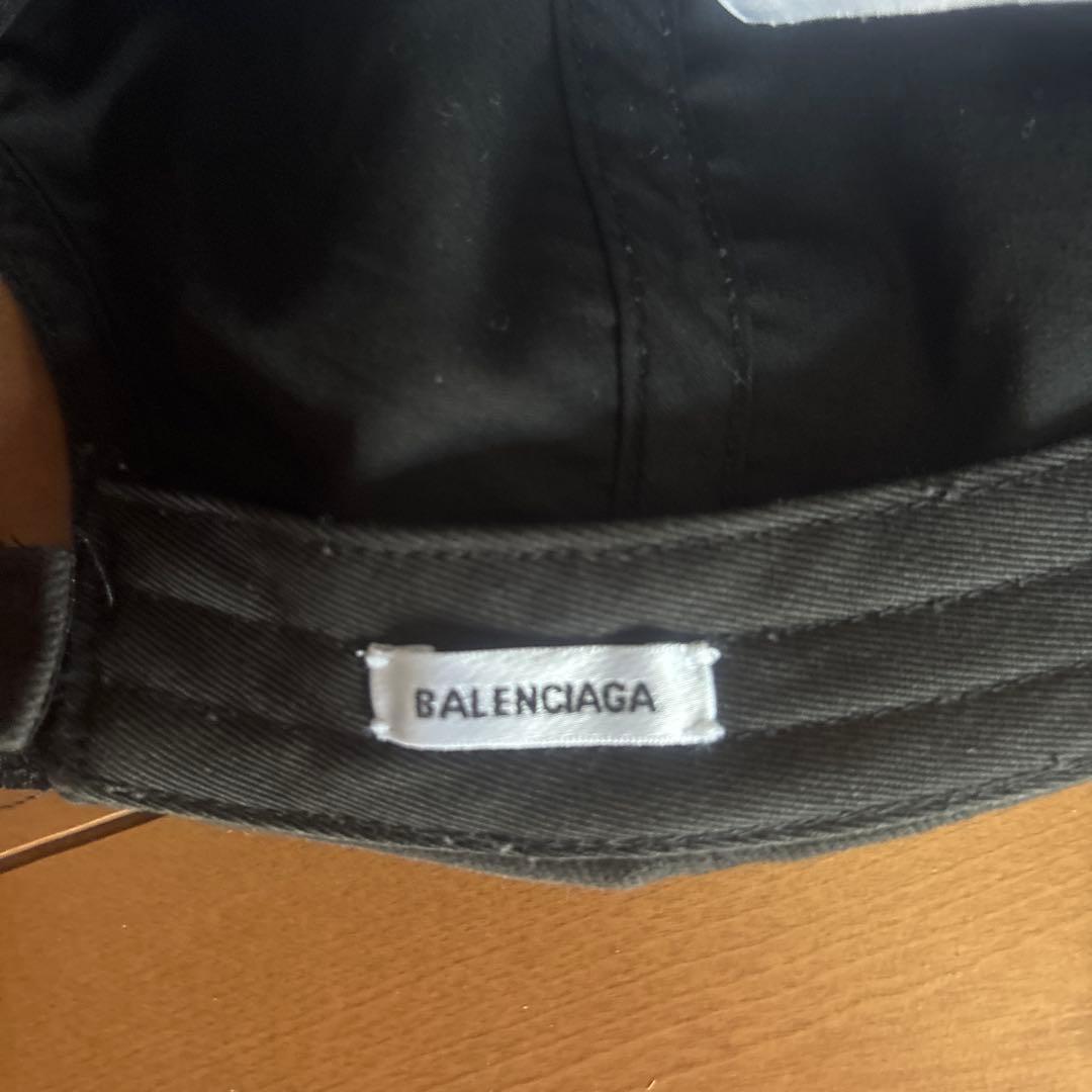 BALENCIAGA バレンシアガ キャップ 帽子 ブラック ロゴ L58サイズ