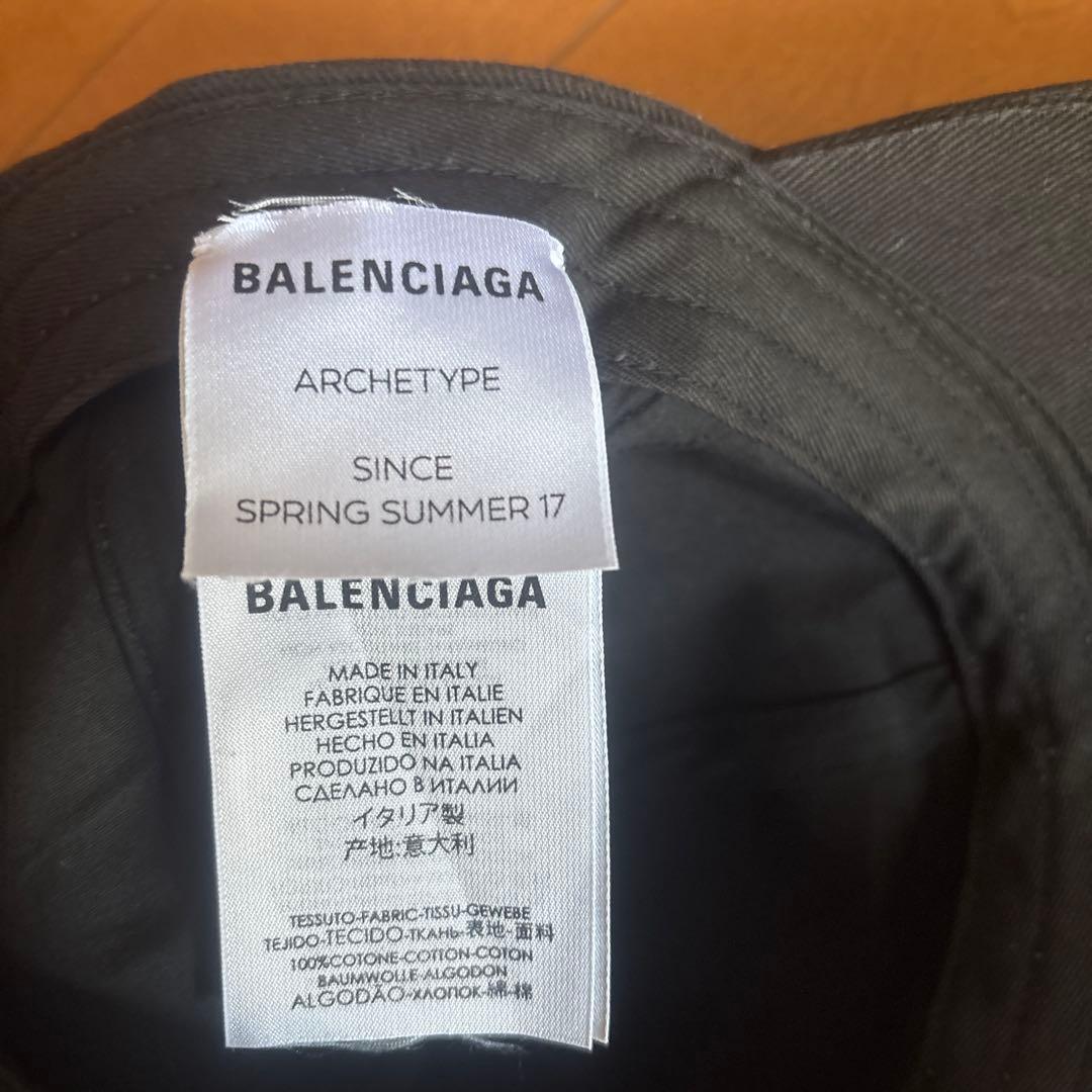 BALENCIAGA バレンシアガ キャップ 帽子 ブラック ロゴ L58サイズ