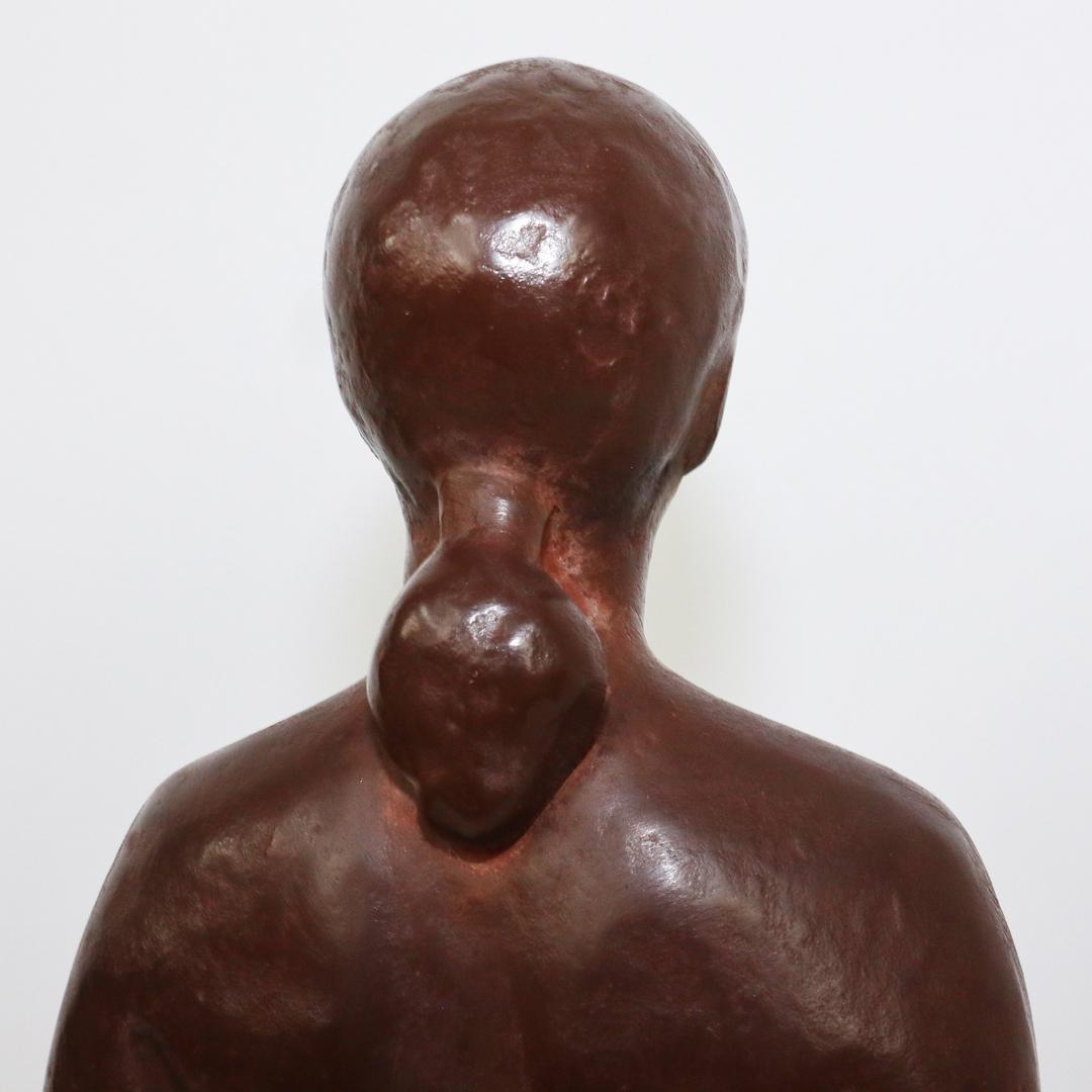 真作　三枝惣太郎　裸婦像　鉄製　ブロンズ像　在銘