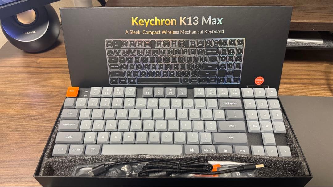 極美品 Keychron K13 Max US配列 茶軸RGB ホットスワップ