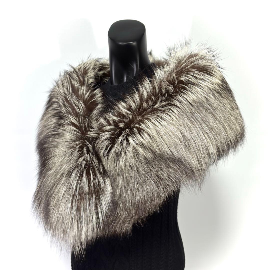 【銀狐】SAGA FOX サガフォックス ショール シルバーフォックス 銀涙品格