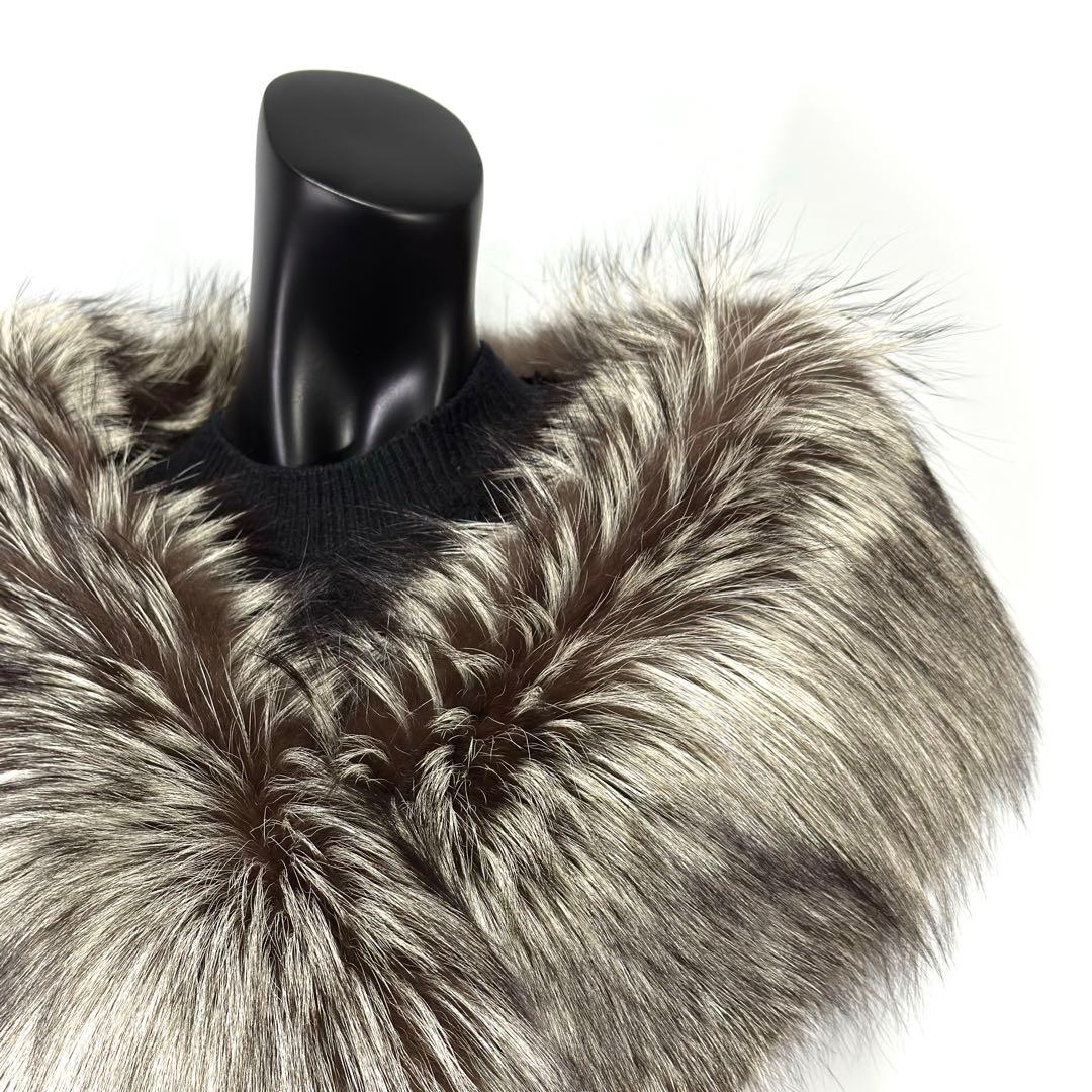 【銀狐】SAGA FOX サガフォックス ショール シルバーフォックス 銀涙品格