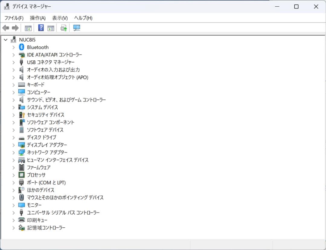 【中古】Intel NUCベアボーンキット NUC8v5PNK