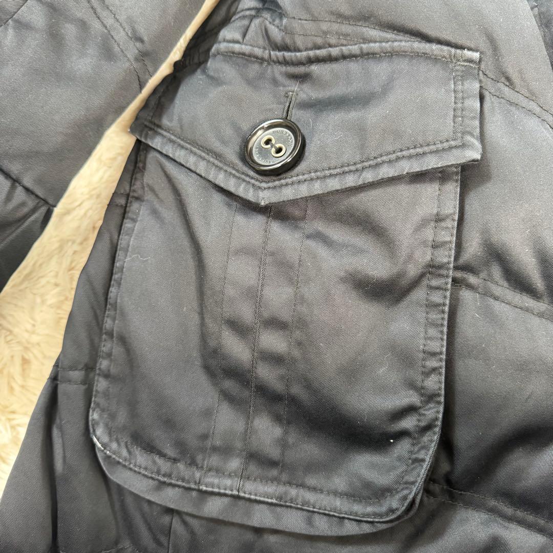 バーバリーブルーレーベル ダウンコート フォックス ファー ノバチェック