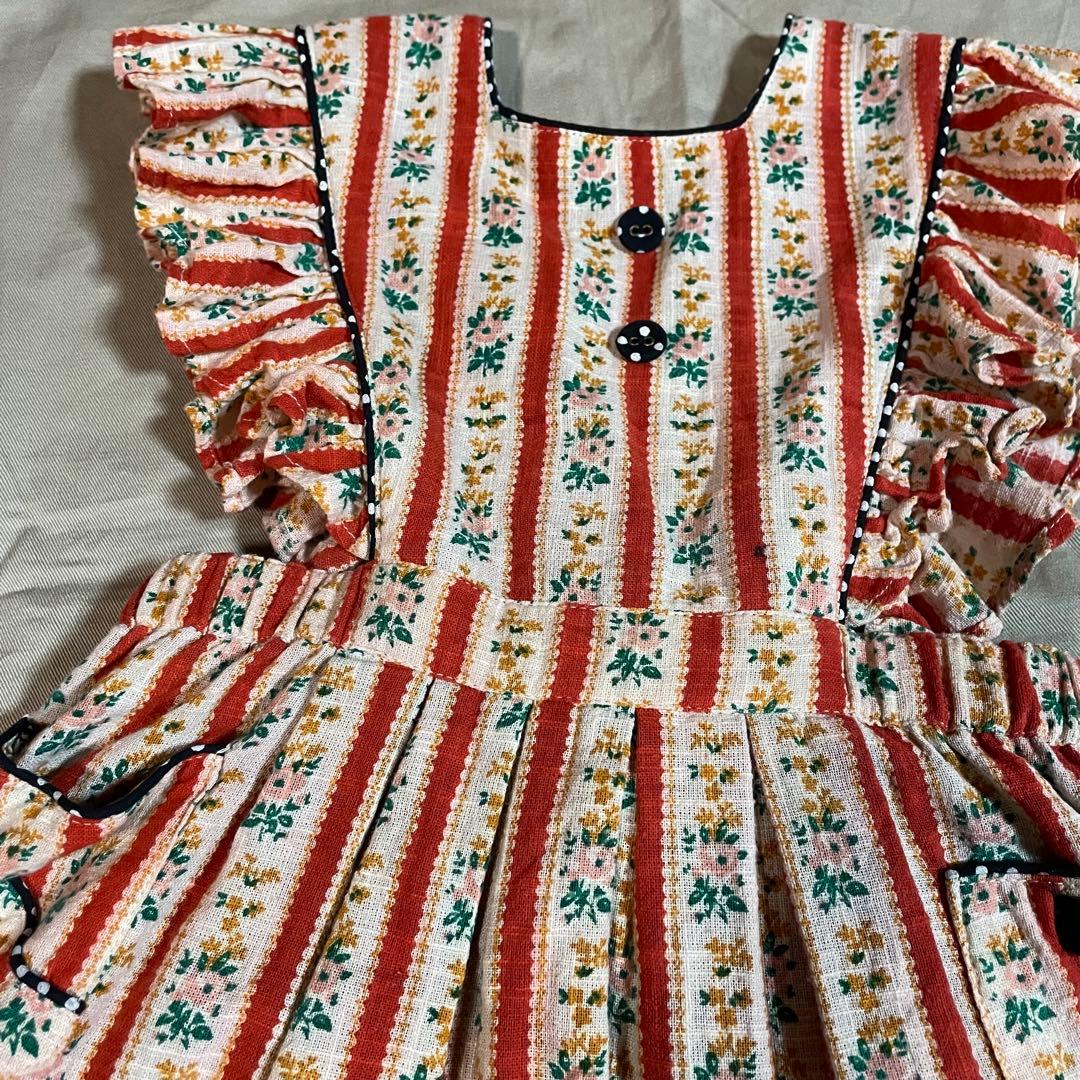 bonjour diary エプロンワンピース　2-3y