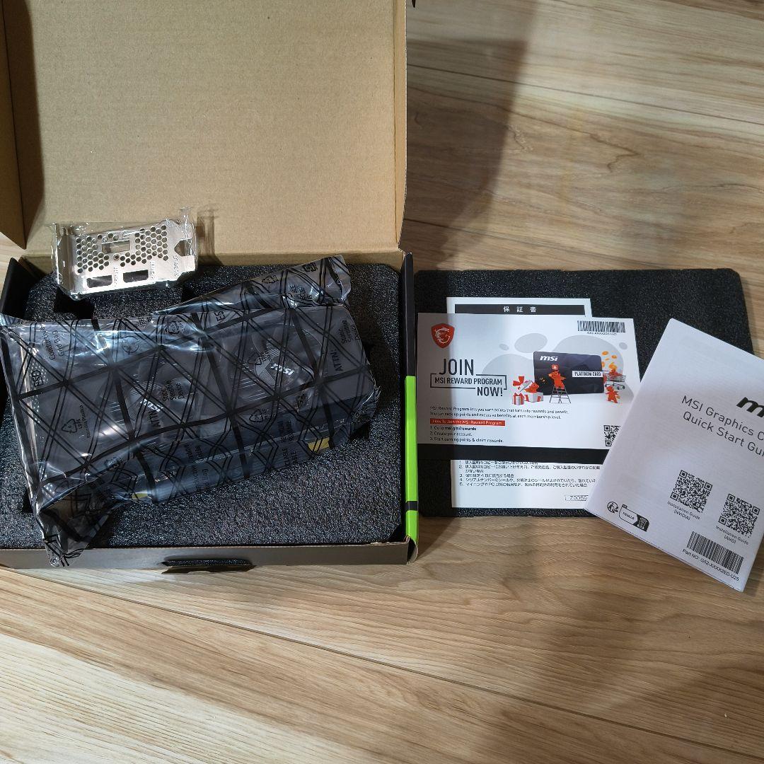 新品未使用・MSI GeForce RTX 3050 6GB GDDR6 OC