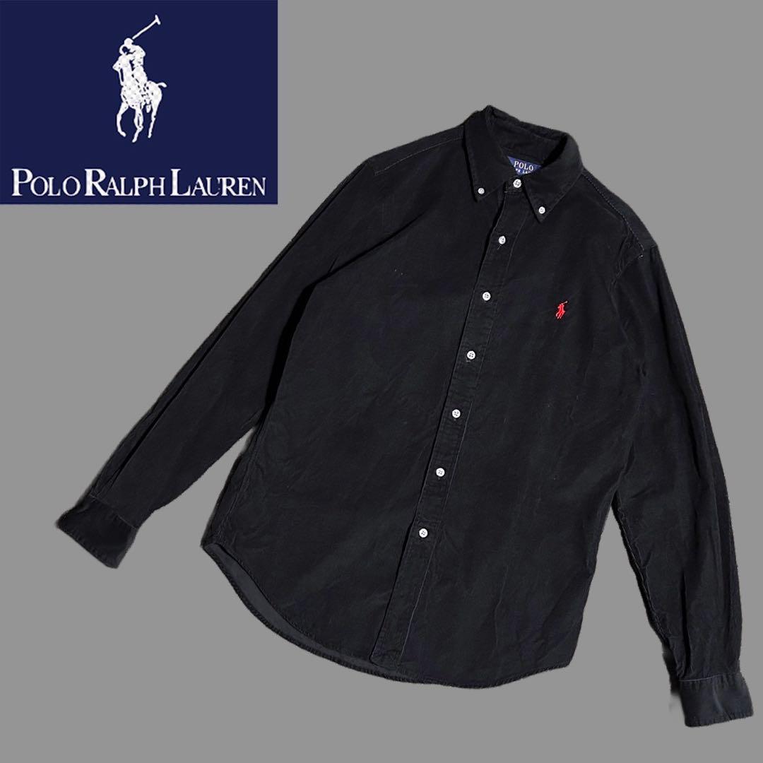 ★美品 Ralph Lauren ポロ ラルフローレン コーデュロイ シャツ 黒