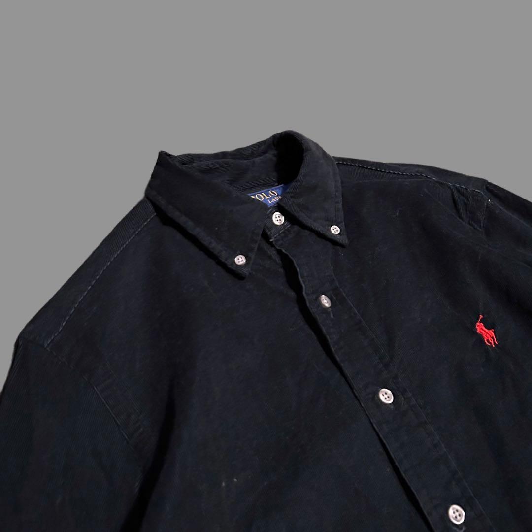 ★美品 Ralph Lauren ポロ ラルフローレン コーデュロイ シャツ 黒