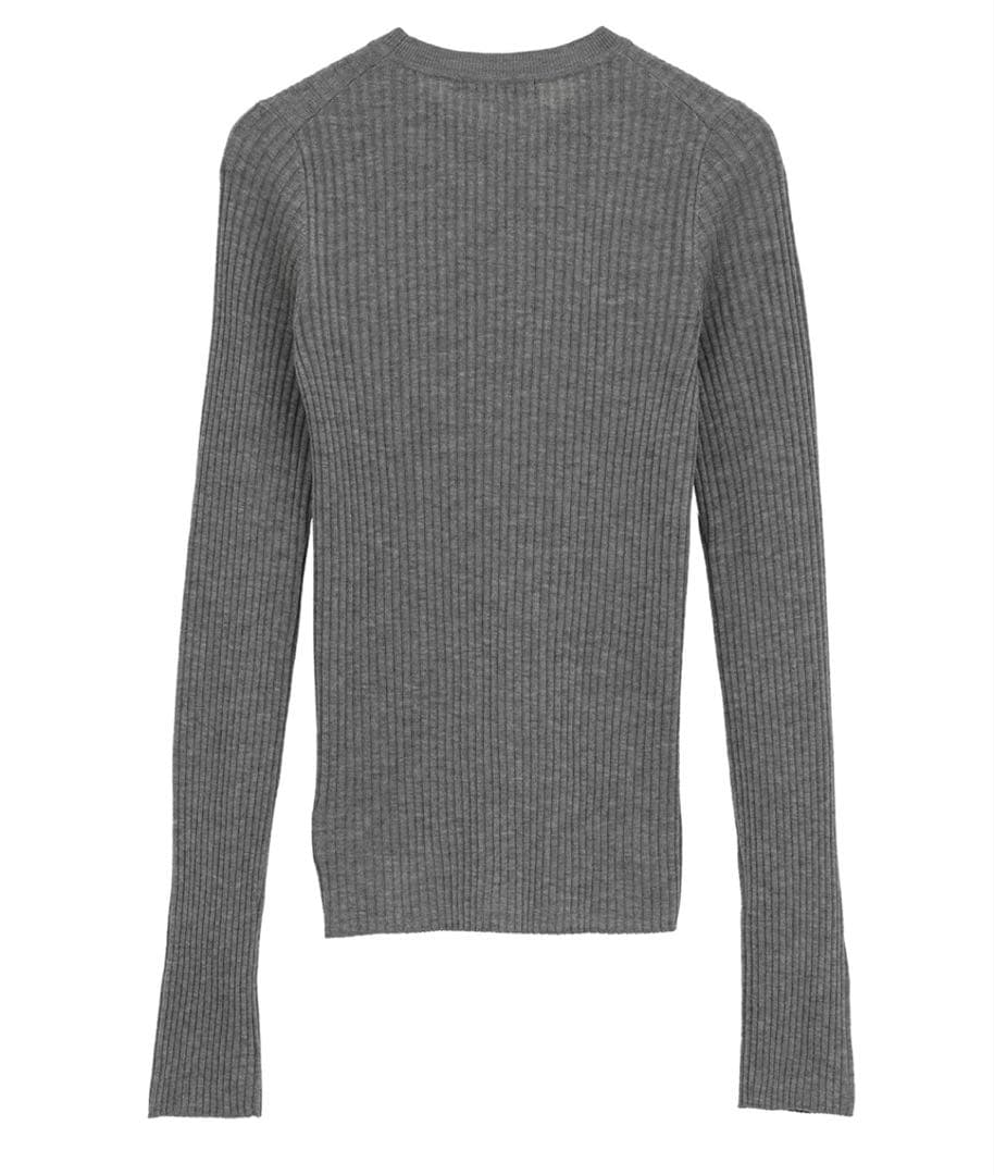 トップス CLANE SHEER RIB KNIT TOPS