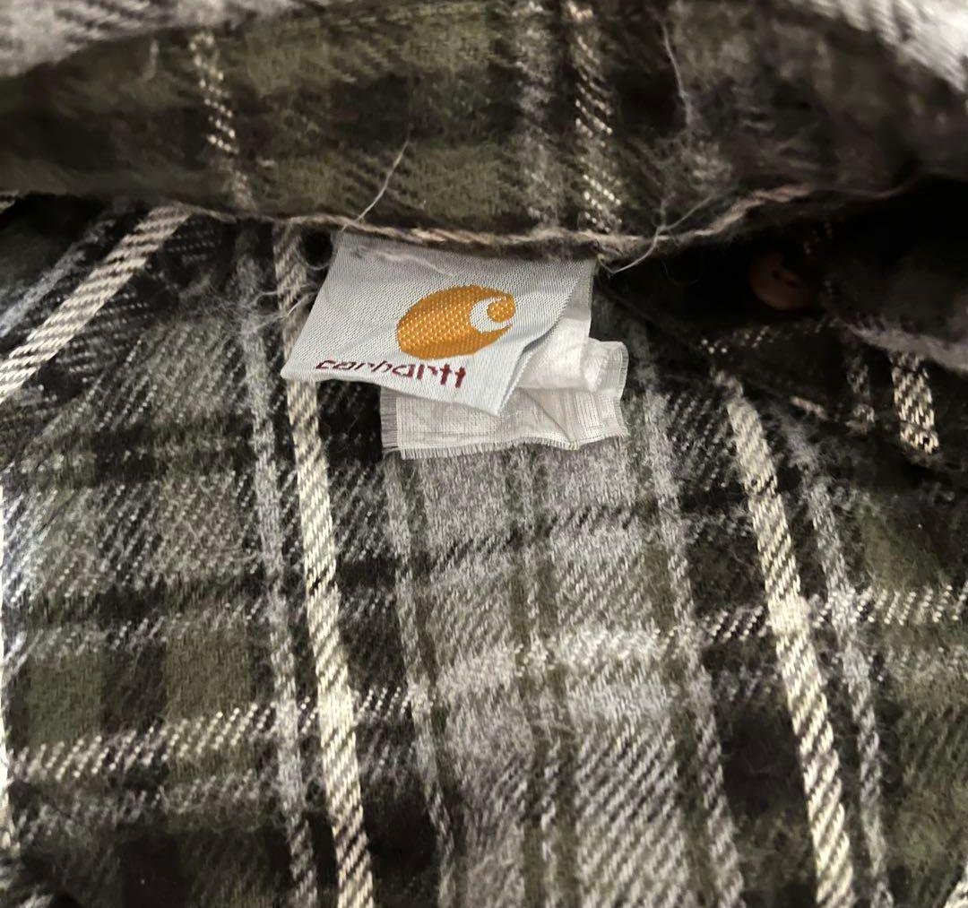 カーハート ネルシャツ メンズ M チェック ヴィンテージ 長袖シャツ 大人気