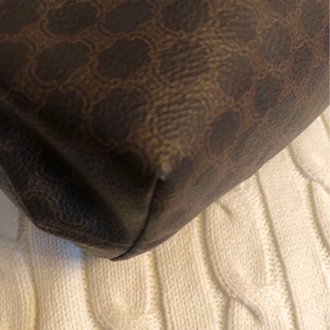 CELINE マカダム柄ポーチ ブラウン