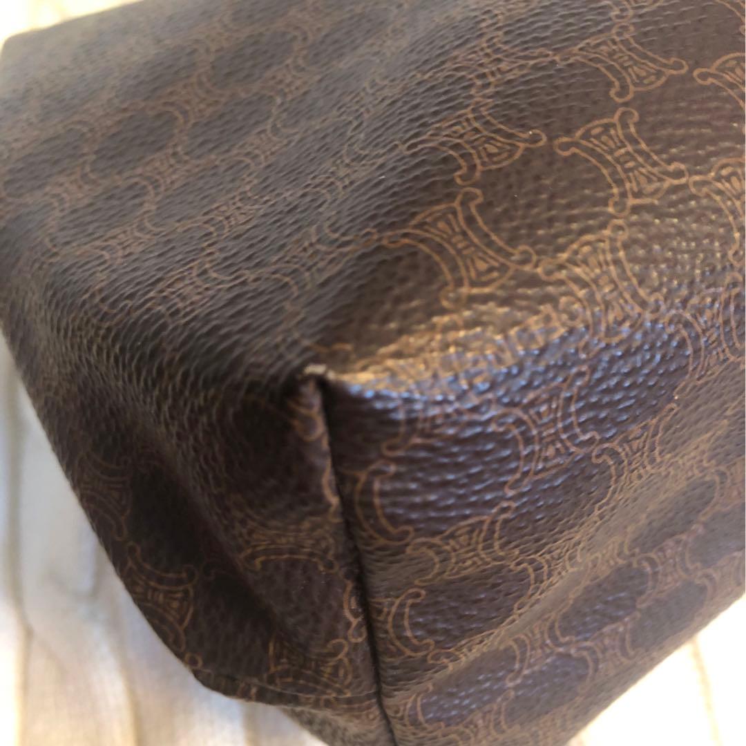 CELINE マカダム柄ポーチ ブラウン