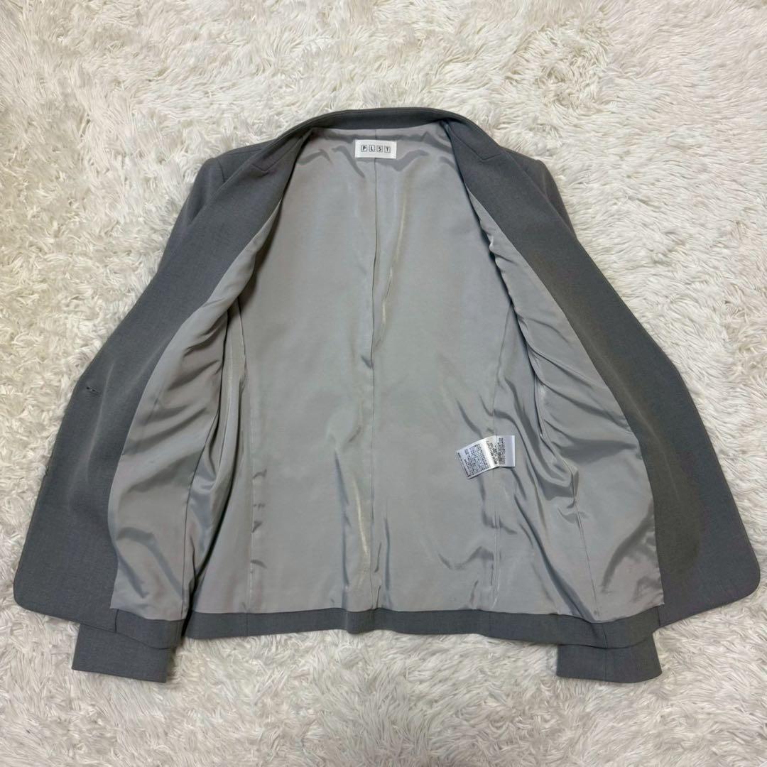 ✨未使用級✨プラステ パンツスーツ セットアップ ノーカラー ウォッシャブル