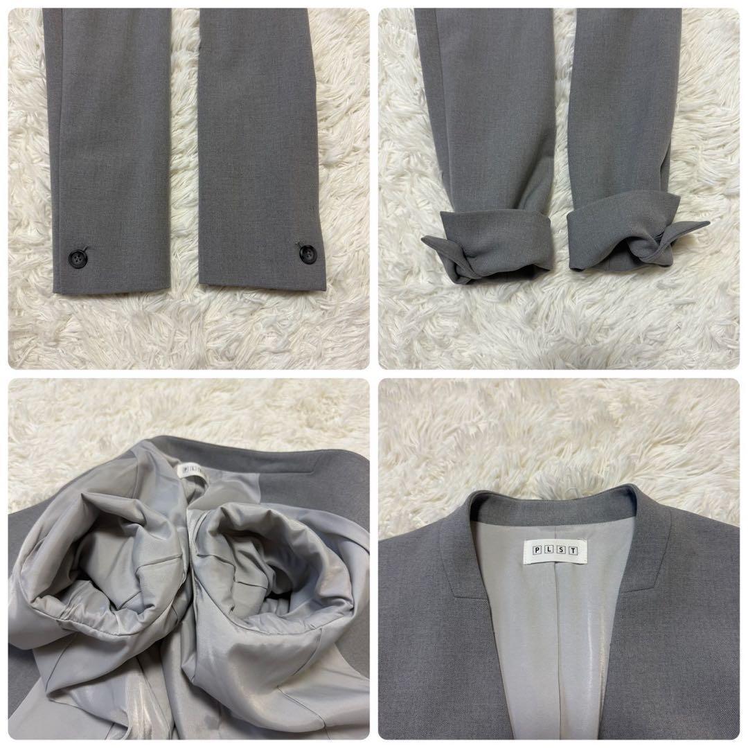 ✨未使用級✨プラステ パンツスーツ セットアップ ノーカラー ウォッシャブル