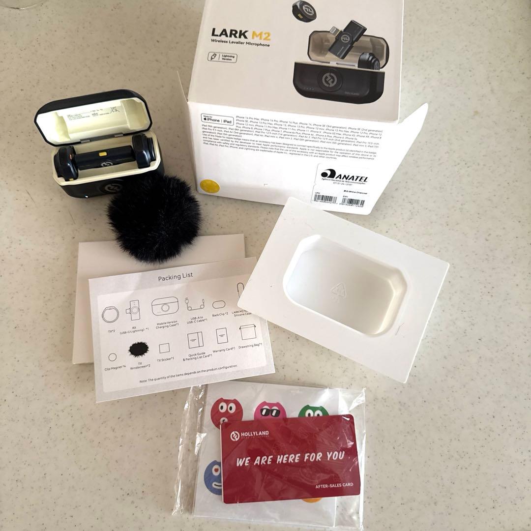 割引/Hollyland-Lark M2-ワイヤレスマイク-ノイズキャンセル機能