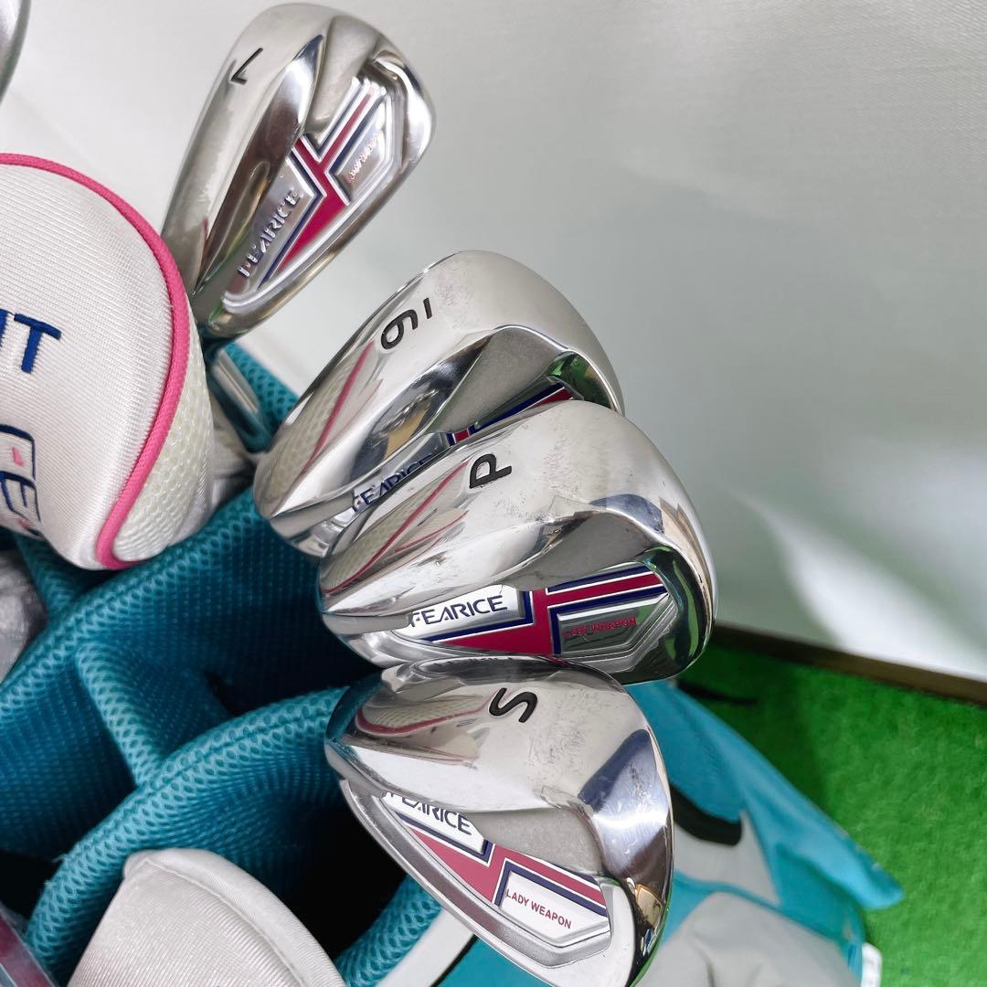 左利き　レフティ　フェアライス　レディース　女性　ゴルフセット　ピンのバック付き