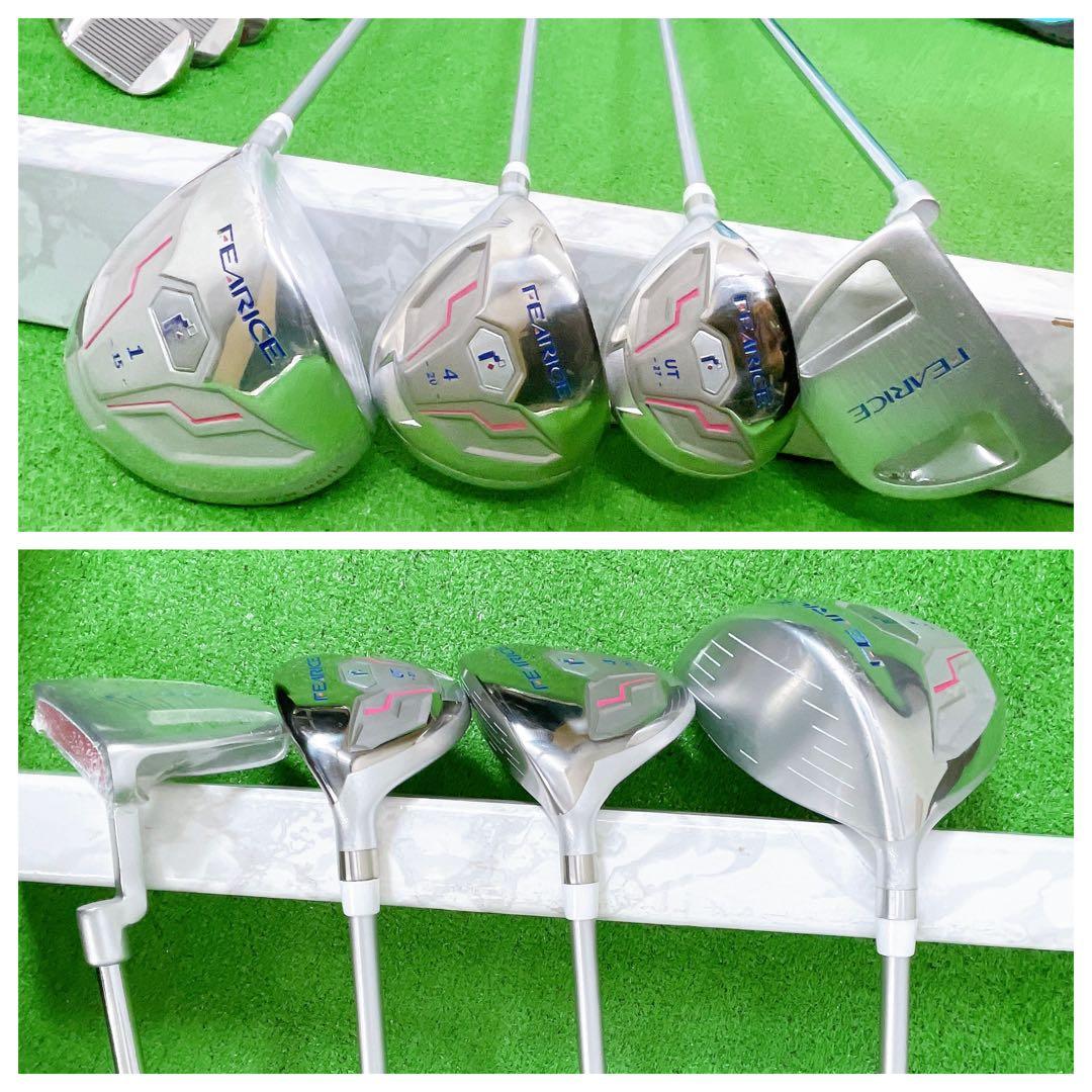 左利き　レフティ　フェアライス　レディース　女性　ゴルフセット　ピンのバック付き