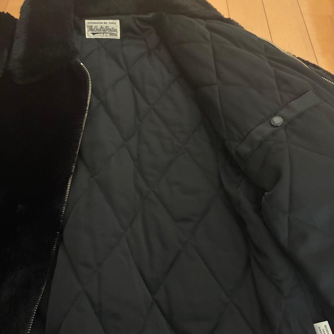 ワコマリア ファージャケット ブラック M 美品