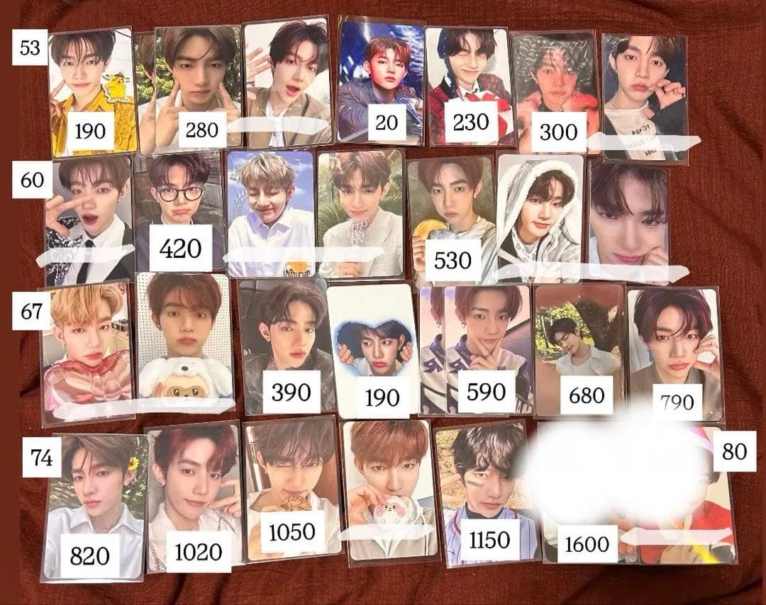 ZB1 ゼベワン ジャンハオ ZEROBASEONE バラ売り まとめ売り