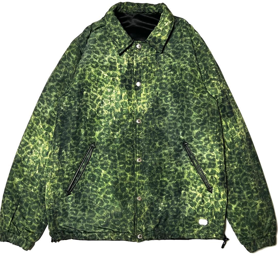 CRIMIE リバーシブルコーチジャケット レオパード サテン M