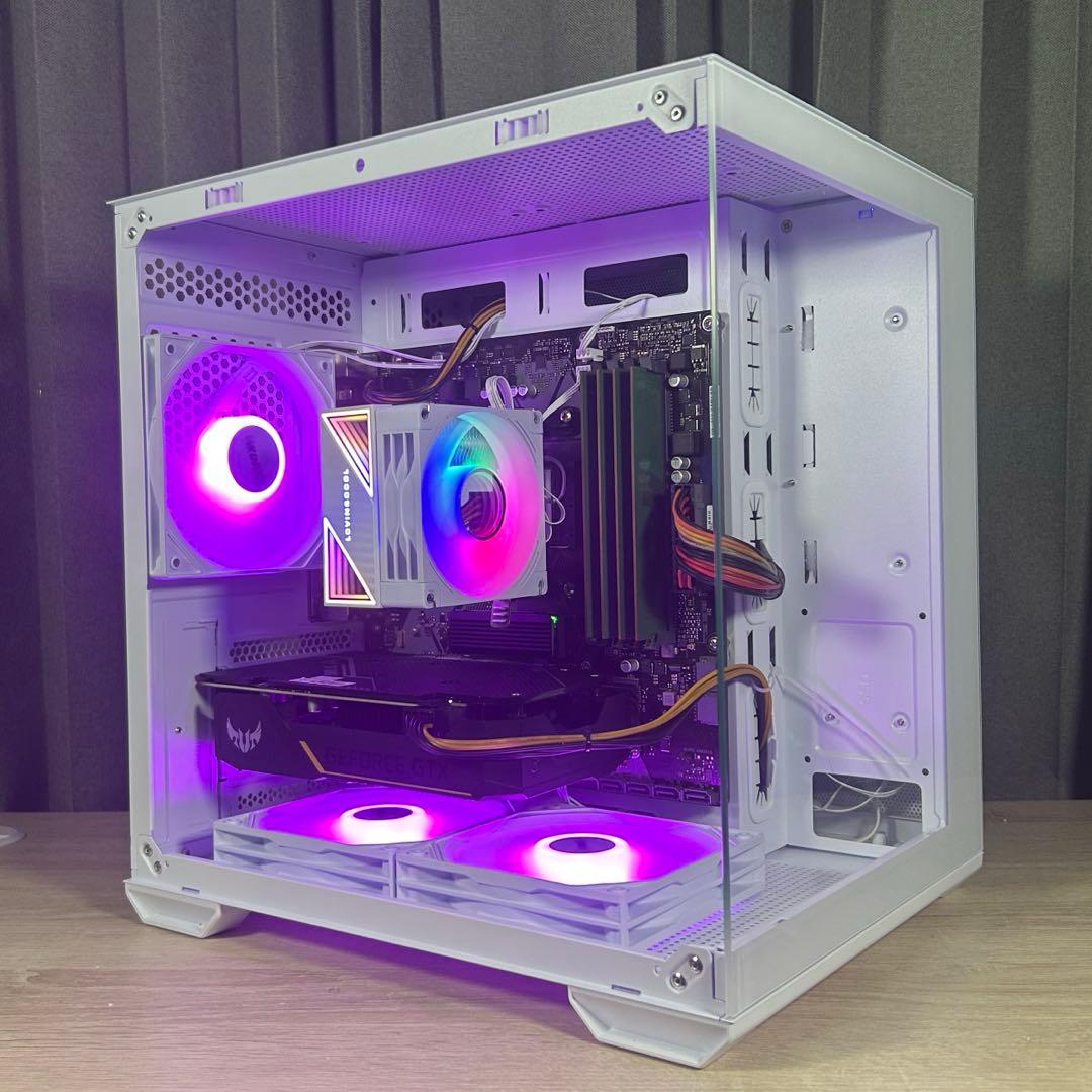 光る 高性能白ゲーミングPC Ryzen GTX1660ti Windows11