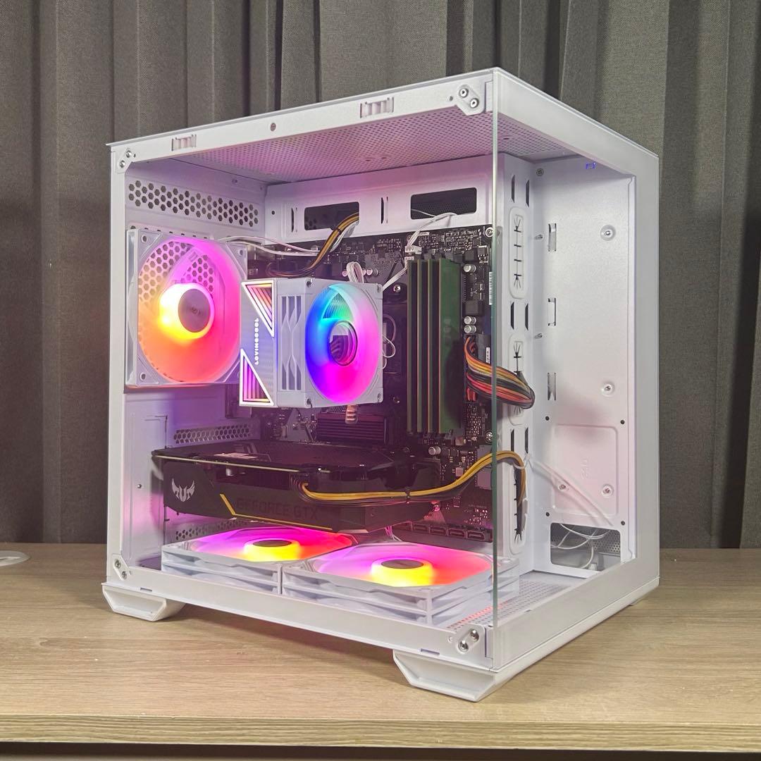 光る 高性能白ゲーミングPC Ryzen GTX1660ti Windows11