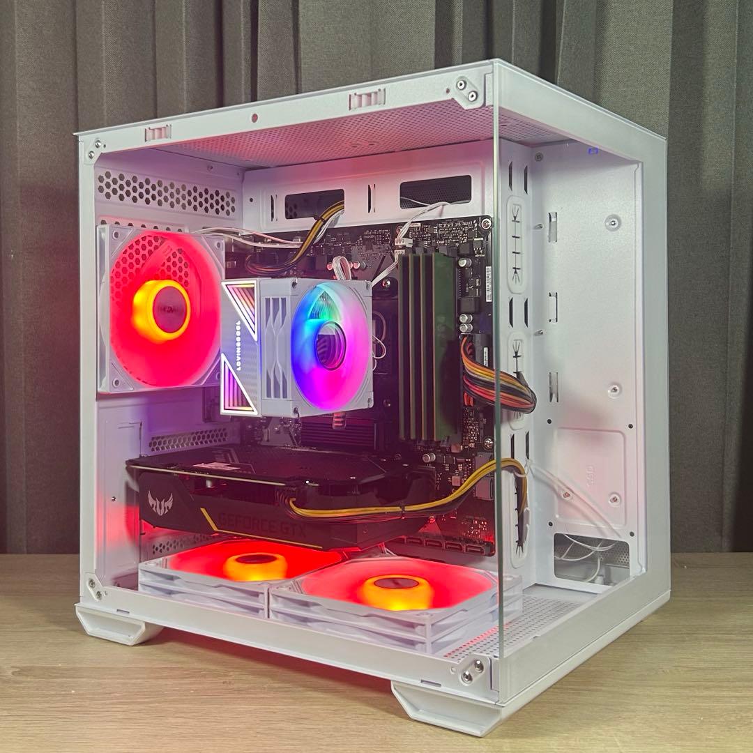 光る 高性能白ゲーミングPC Ryzen GTX1660ti Windows11