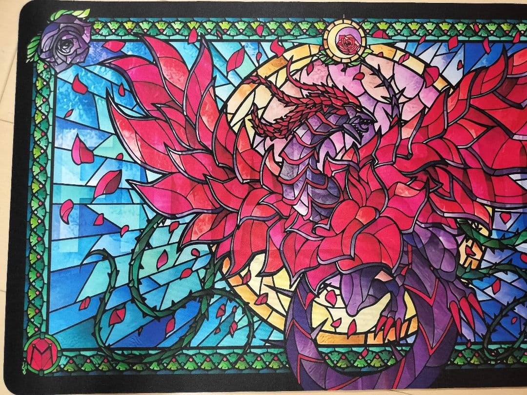 あ*ラ様 新品未使用 在庫ラスト ブラックローズドラゴン プレイマット