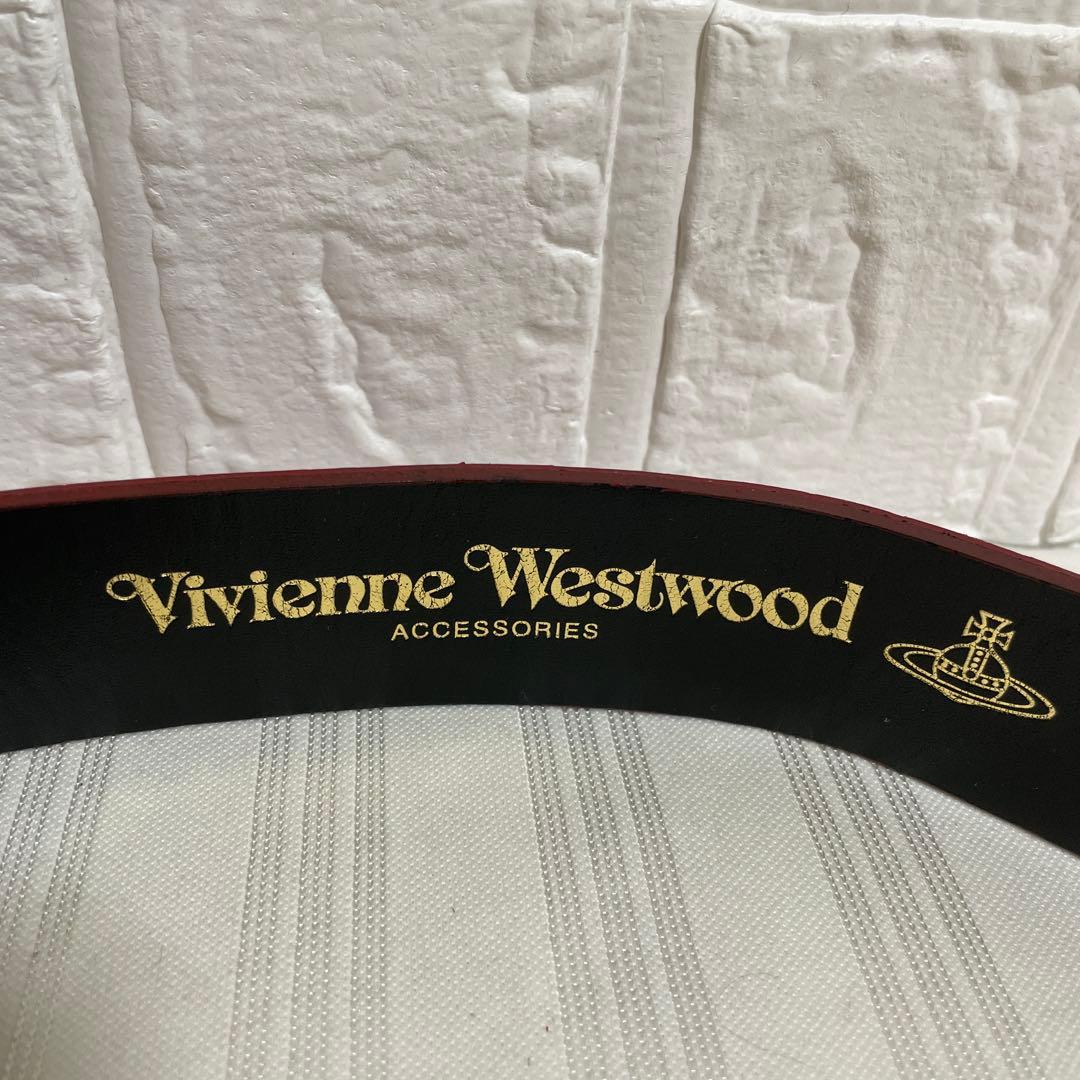 Vivienne Westwood レザーベルト オーブロゴ クロコ型押し