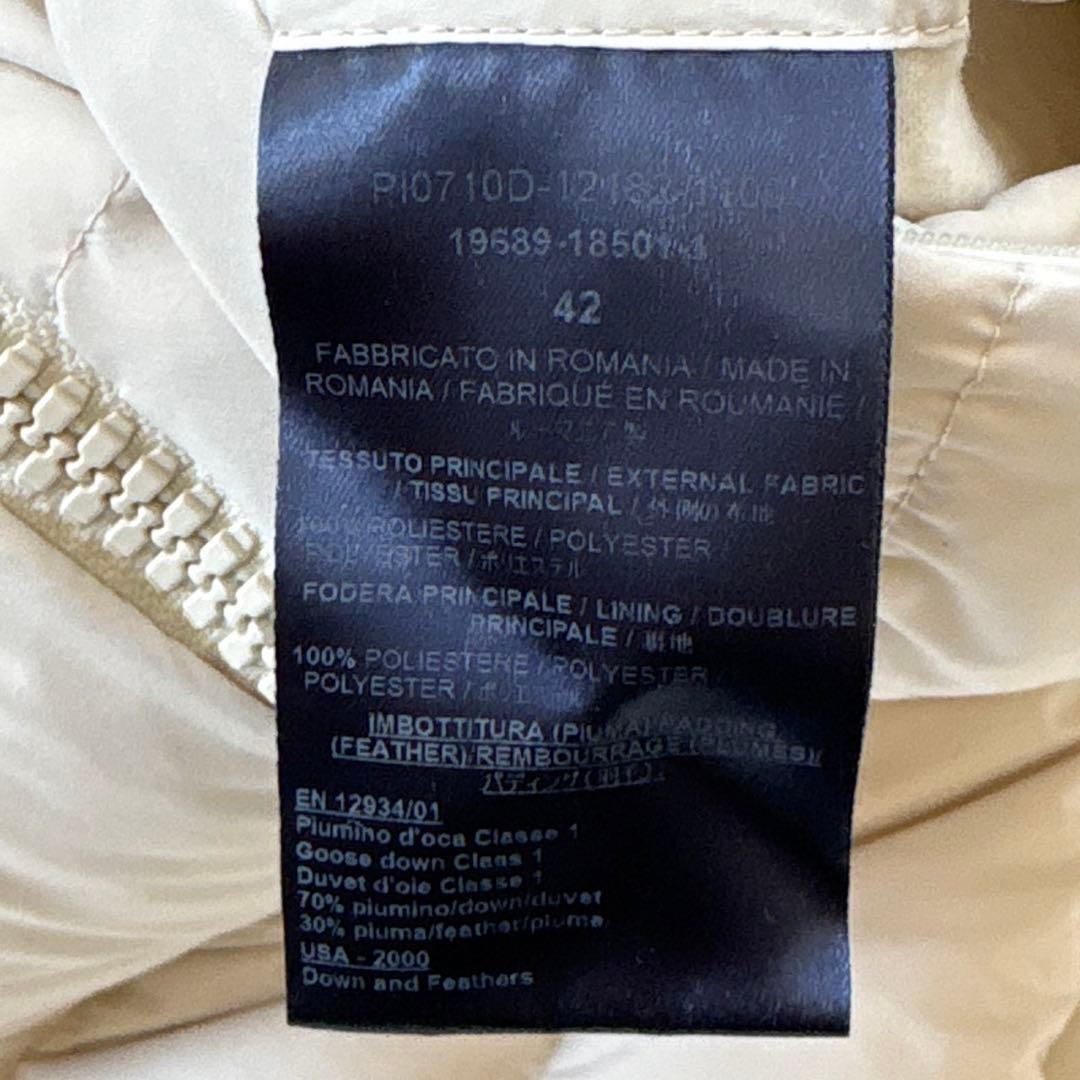 ヘルノ ポーラテック フードショートダウン ジャケット ライトベージュ 42