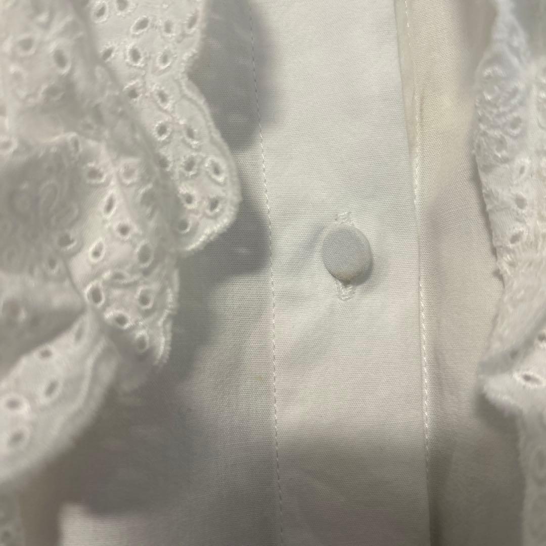 THE SHINZONE 25AW LACE COLLAR BLOUSEホワイト