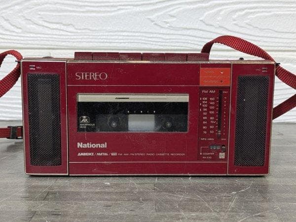 National ナショナル カセットデッキ ラジカセ RX-F40 レッド 赤