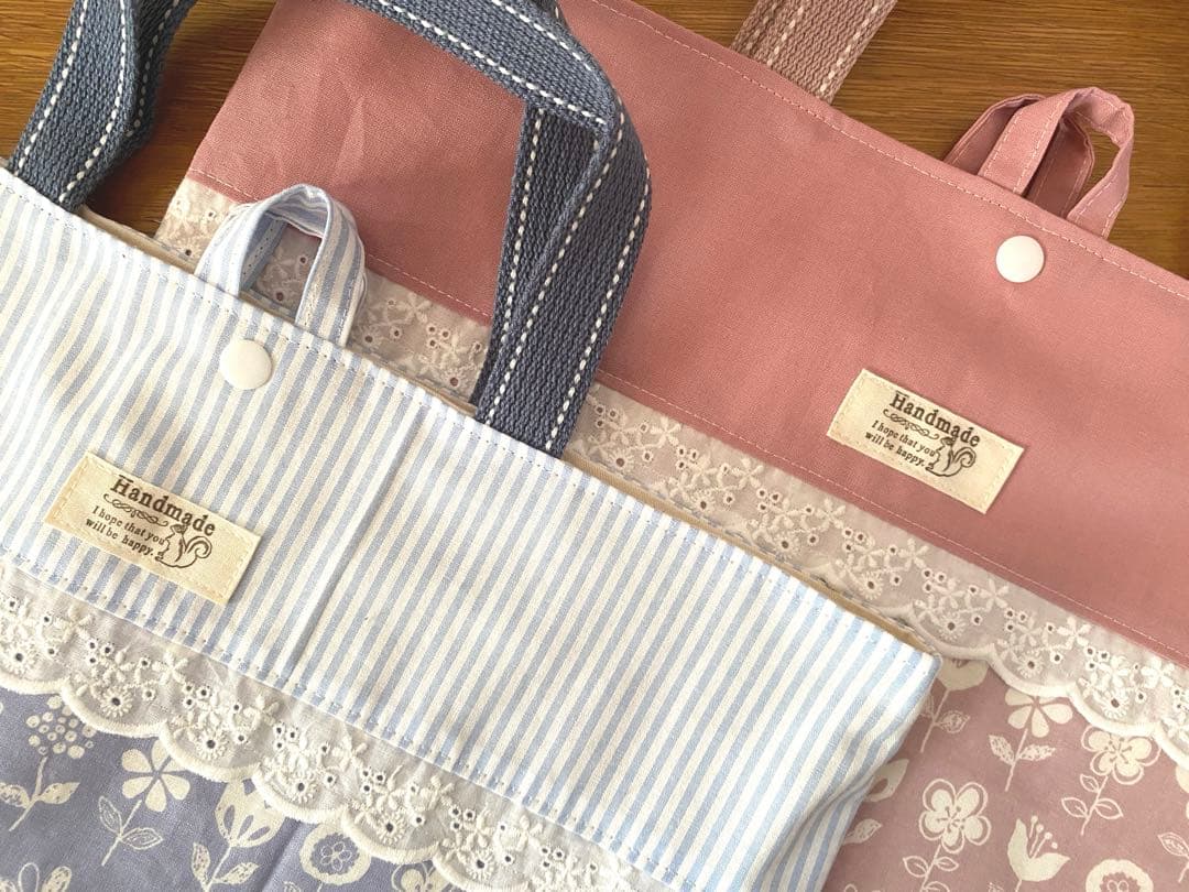 リクエスト品　ハンドメイド　入園入学準備　8点セット　手書き風花柄