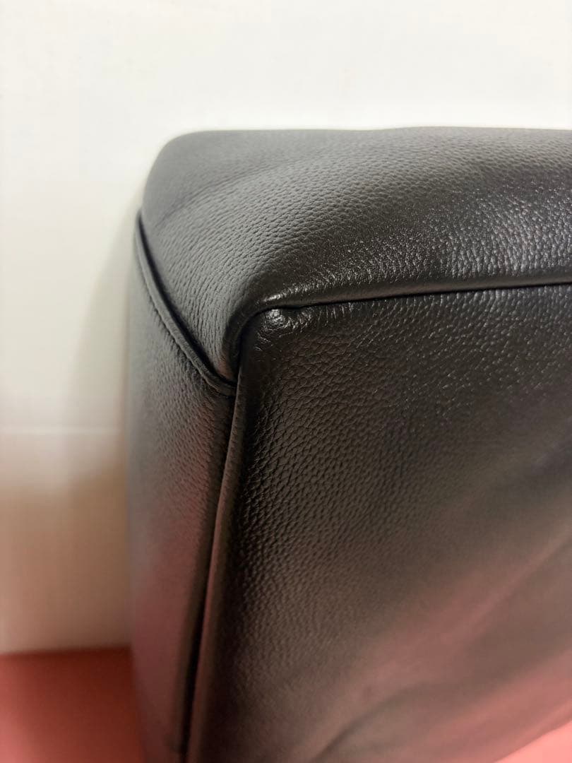 SHIPS シップス　スマート　レザー　トートバッグ　ブラック　黒