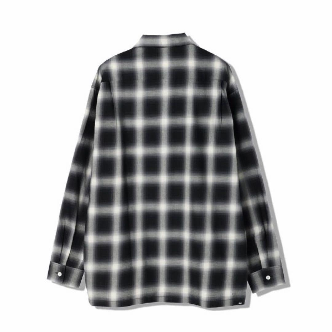 デンハム　オンブレチェックシャツ　ブラック　S